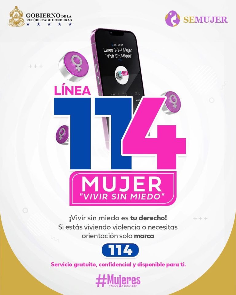 Linea 1-1-4 «Mujer vivir sin miedo»