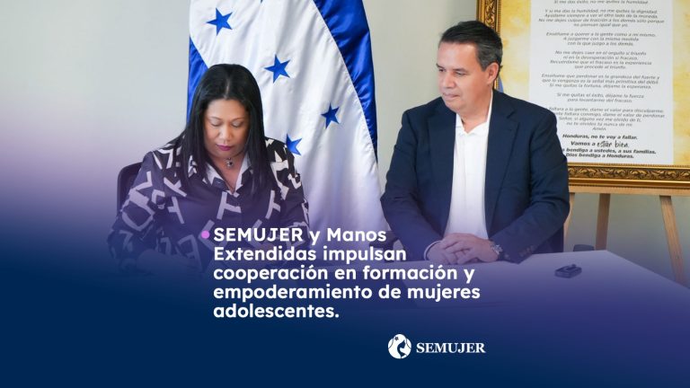 SEMUJER y Manos Extendidas impulsan cooperación en formación y empoderamiento de mujeres adolescentes